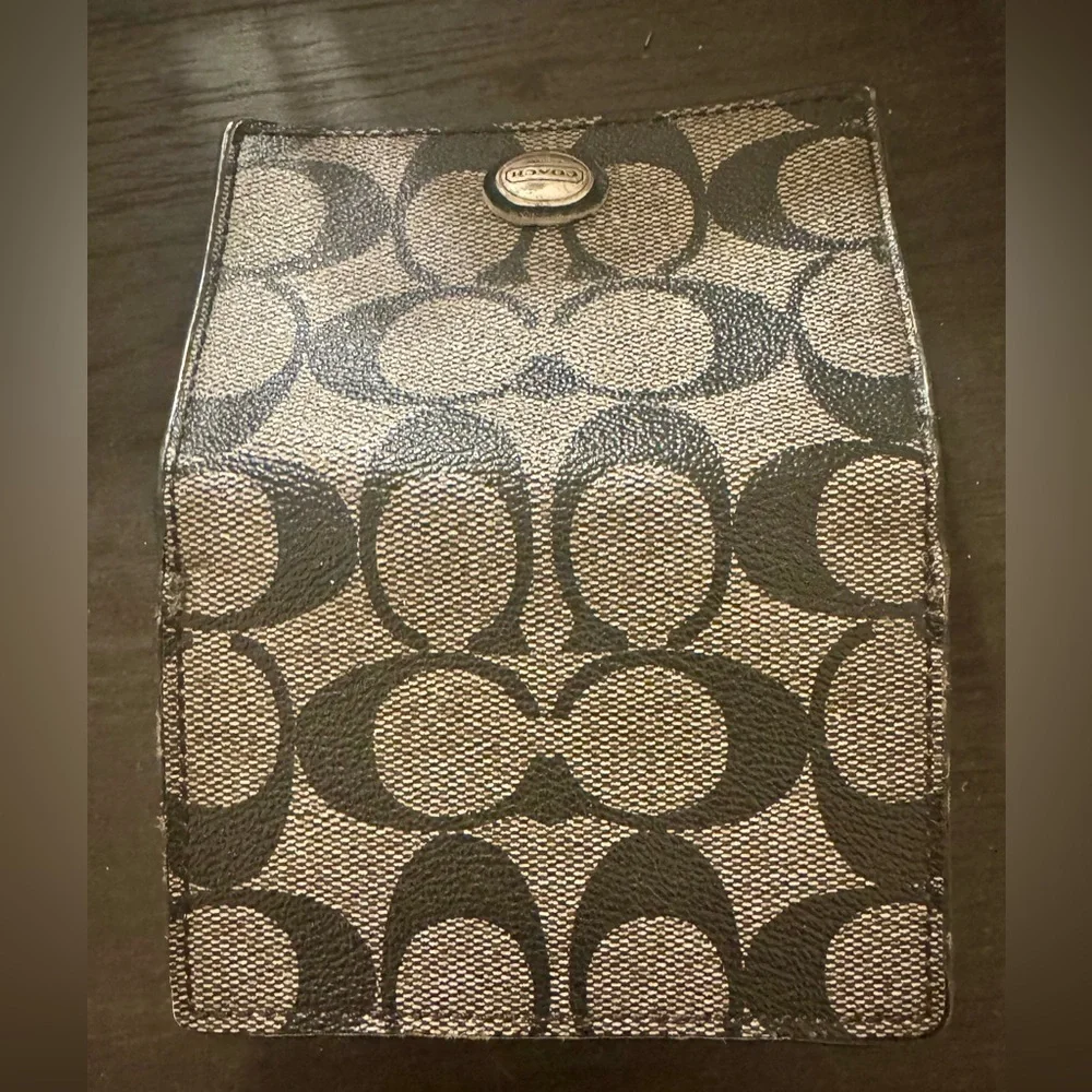 COACH Textured Black Wallet - Picture 2 of 8